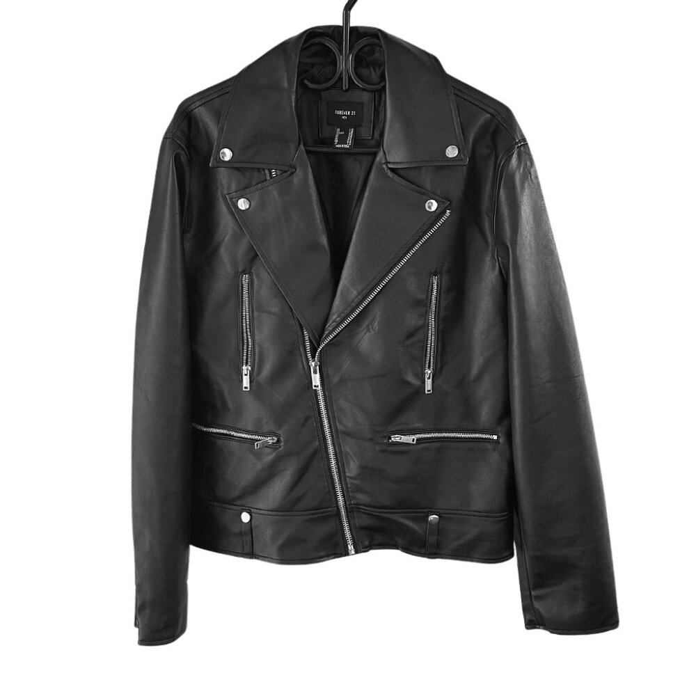 Forever 21 men faux leather jacket